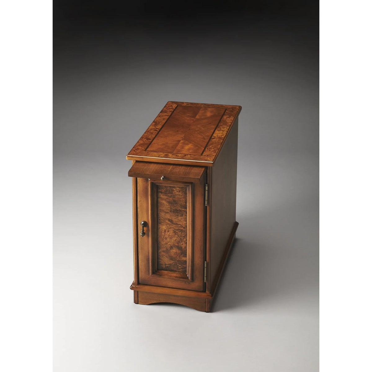 Olive Ash Brown Cabinet End Table D38529